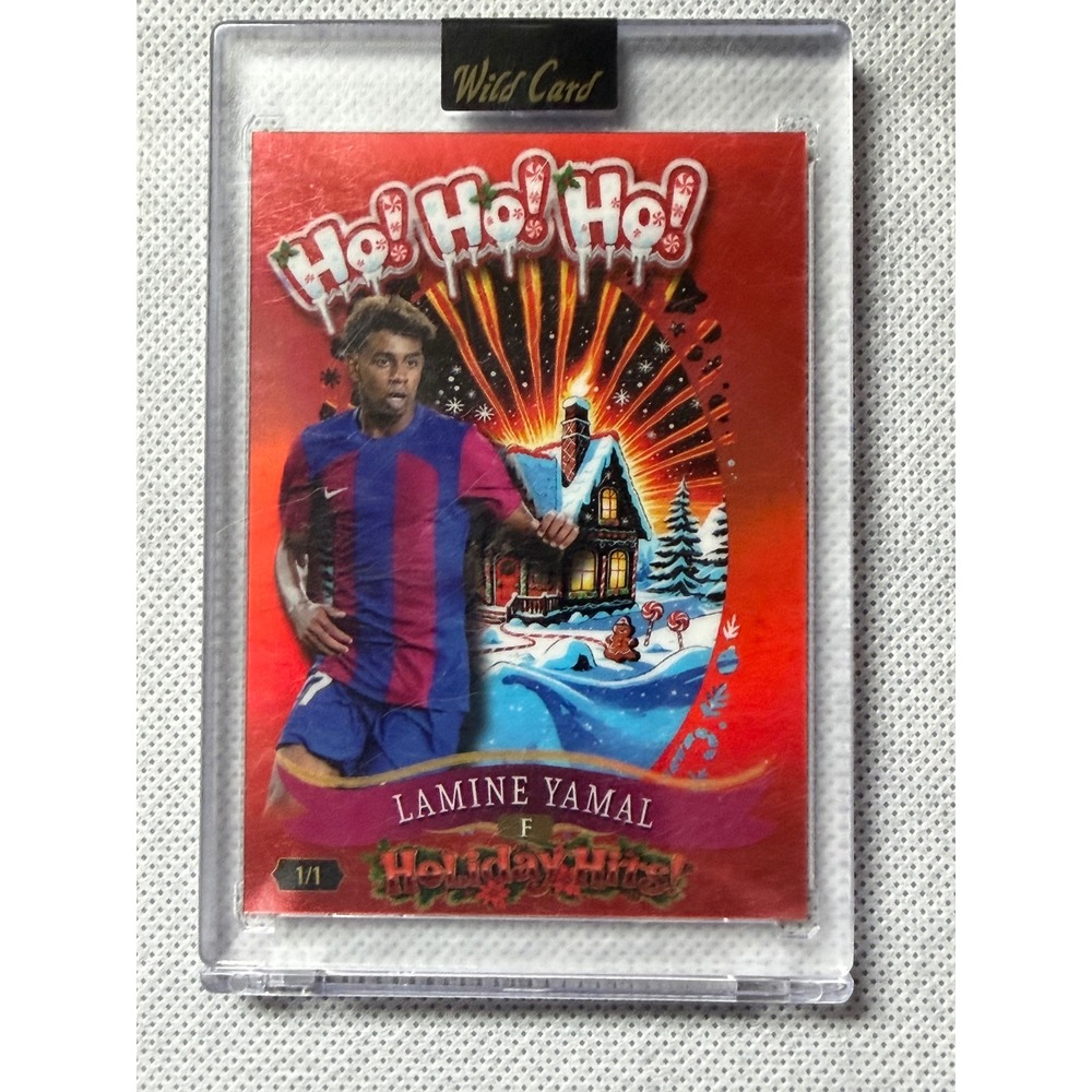 Wild Card Lamine Yamal Trading Card Unisex OS Red Excellent 1/1 Holiday Hits